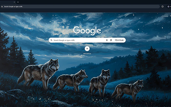 Wolves Howling at Moon